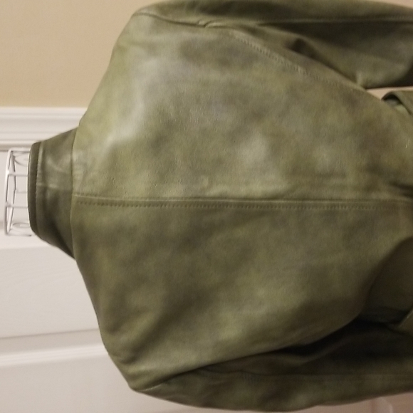 PELLE quality leather green jacket - Picture 9 of 16